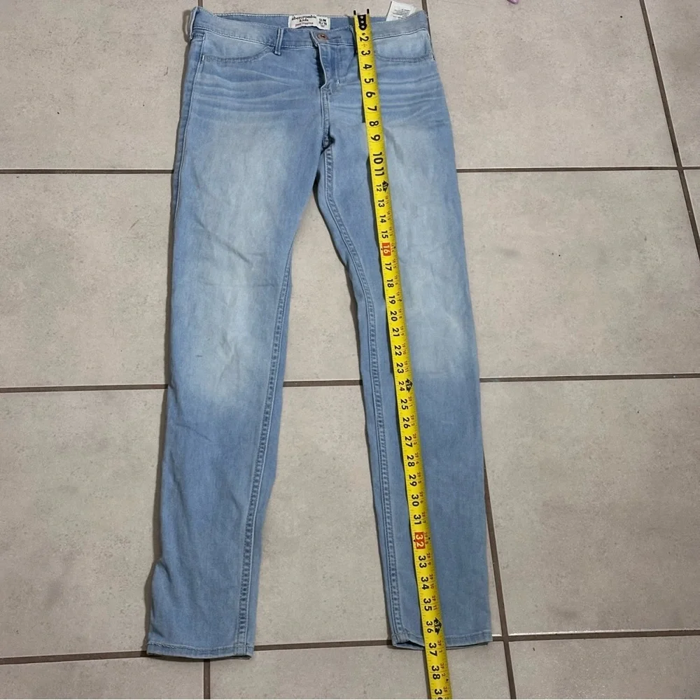 Abercrombie Kids Girl Denim Blue Jean‎ Leggings size 15/16 Slim